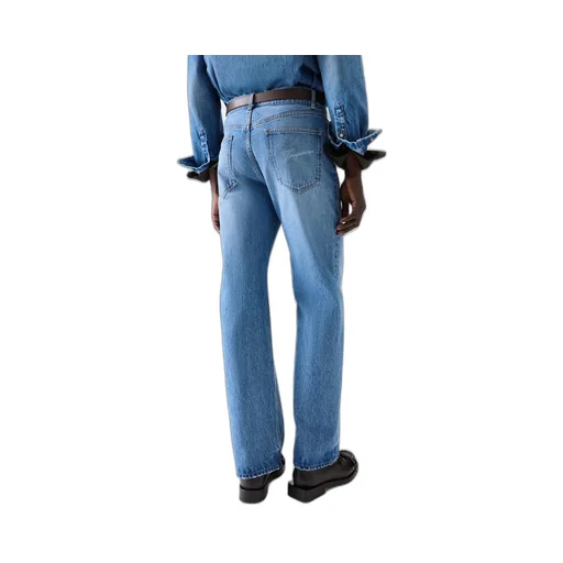 Logo Embroidered Straight-Leg Jeans