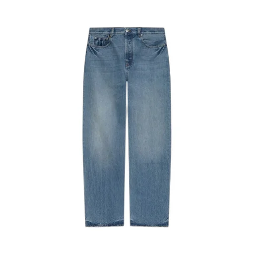 Logo Embroidered Straight-Leg Jeans