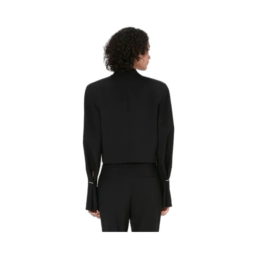 Ring-Detail Cropped Blazer