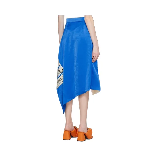 Graphic-Print Asymmetric Skirt