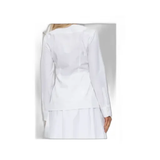 Button-Front Long-Sleeve Blouse