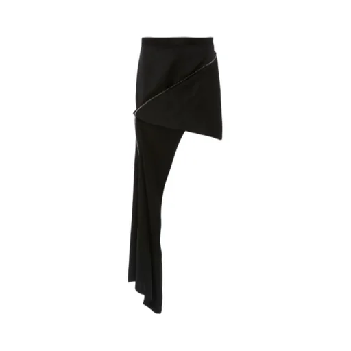 Asymmetric Zip Detailed Mini Skirt