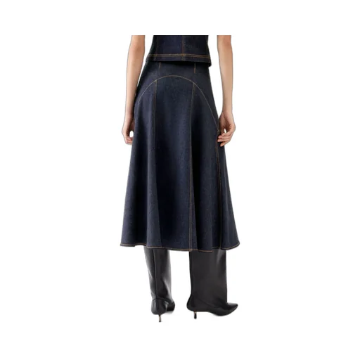 Flared Denim Skirt
