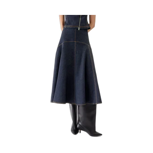 Flared Denim Skirt