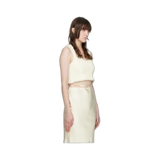 Logo Ribbed Short Vest