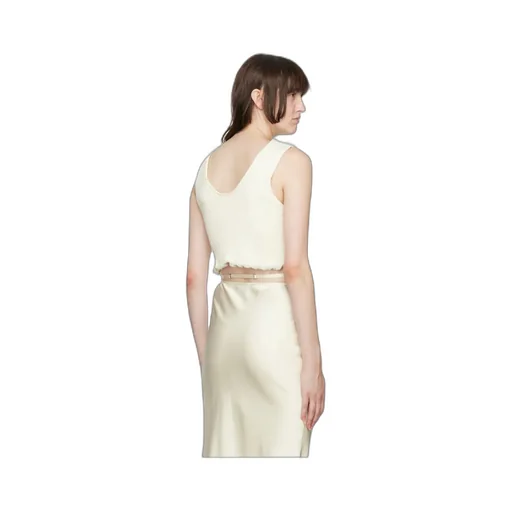 Logo Ribbed Short Vest