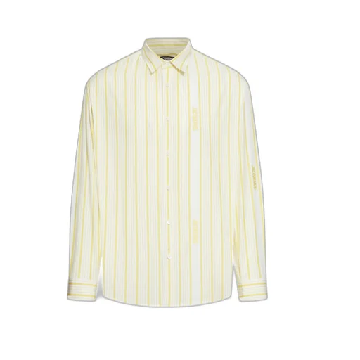 Striped Collared Long-Sleeve Shirt