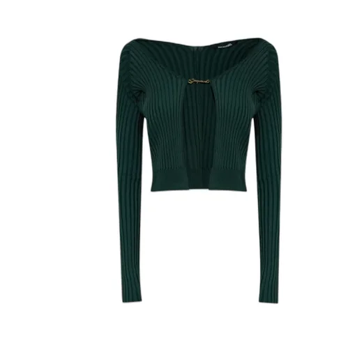 Logo Plaque Knitted Cardigan