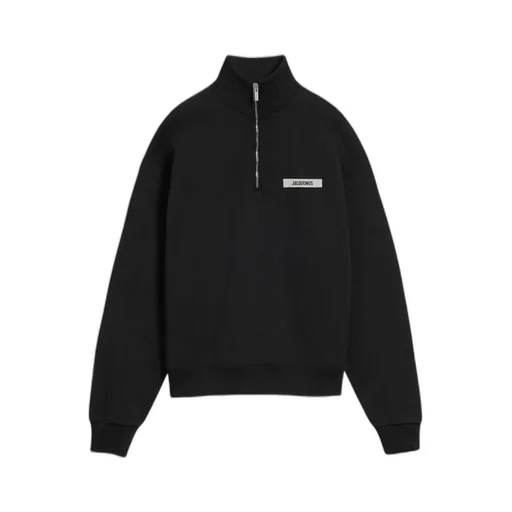 Logo Patch Quarter-Zip Sweater