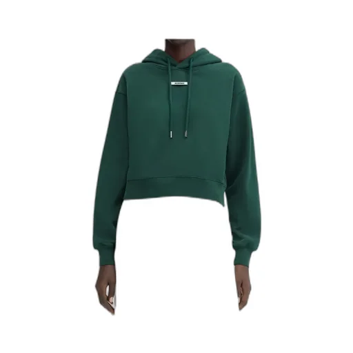 Logo Patch Drawstring Hoodie