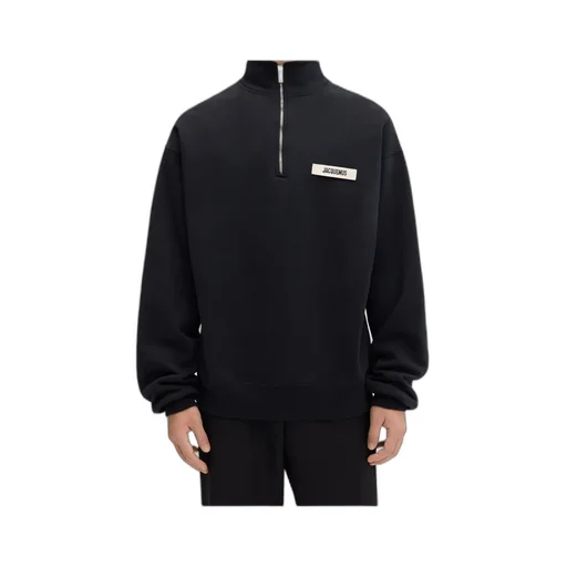 Logo Patch Quarter-Zip Sweater
