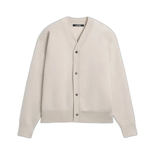 Long-Sleeved Wool Cardigan