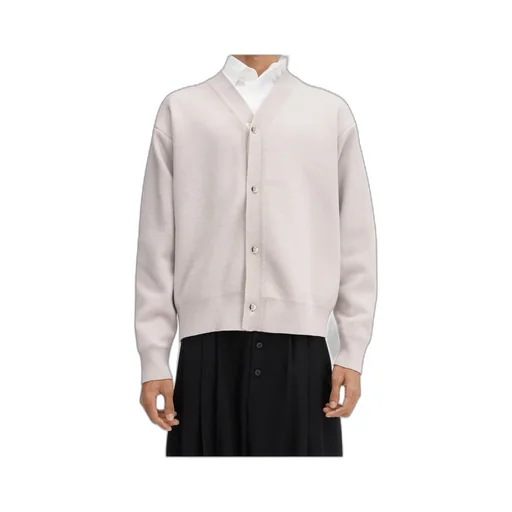 Long-Sleeved Wool Cardigan