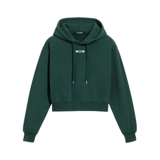 Logo Patch Drawstring Hoodie