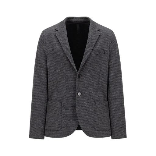Long-Sleeved Wool Suit Coat