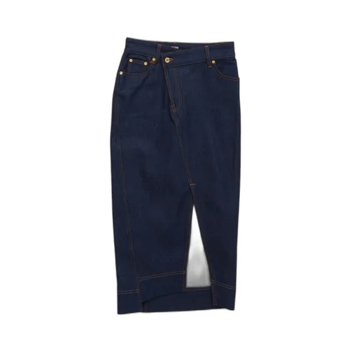 Overlapping Denim Skirt