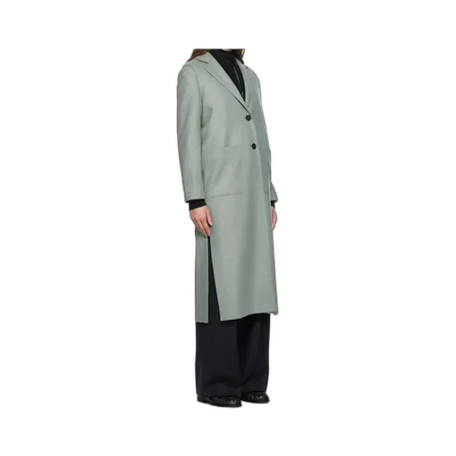 Long Boxy Single-Breasted Coat
