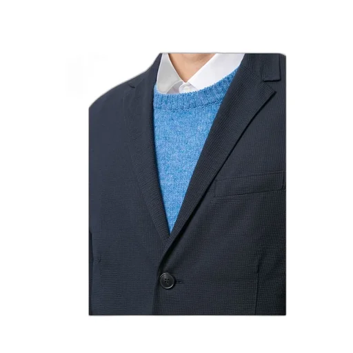 Textured Single-Breasted Blazer