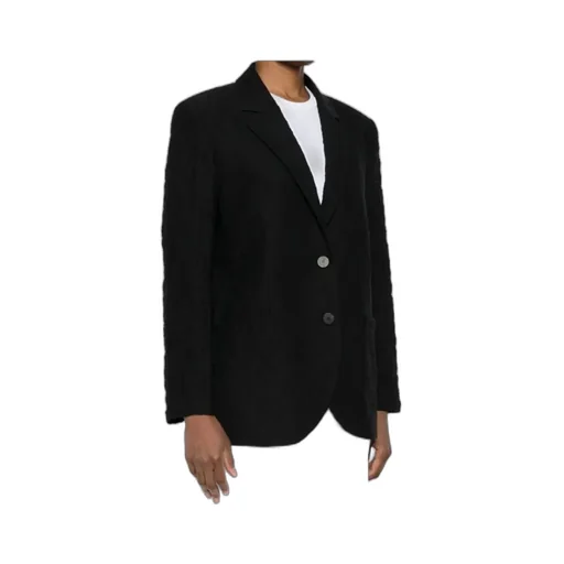 Crinkled-Finish Blazer