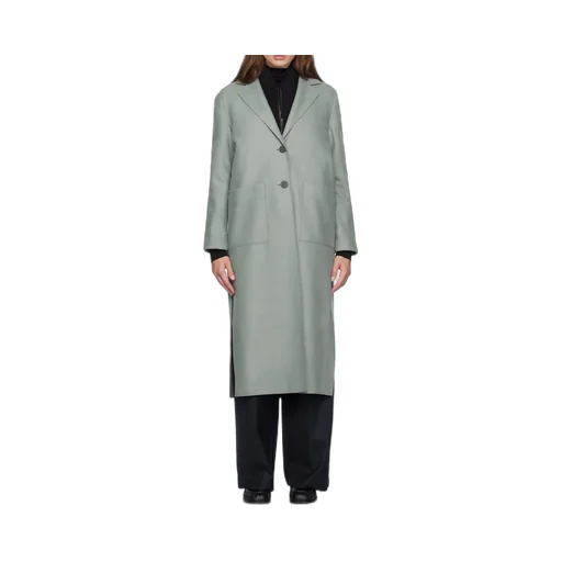 Long Boxy Single-Breasted Coat