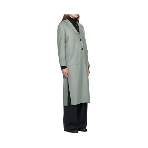 Long Boxy Single-Breasted Coat