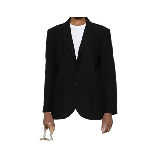 Crinkled-Finish Blazer
