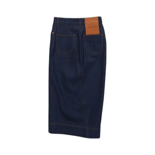 Overlapping Denim Skirt