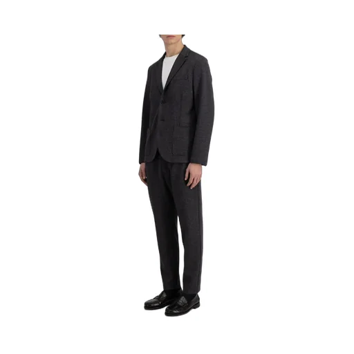 Long-Sleeved Wool Suit Coat