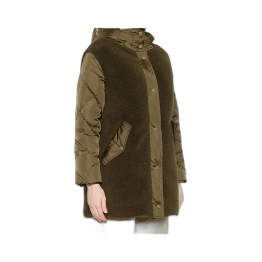 Press-Stud Fastened Hooded Jacket