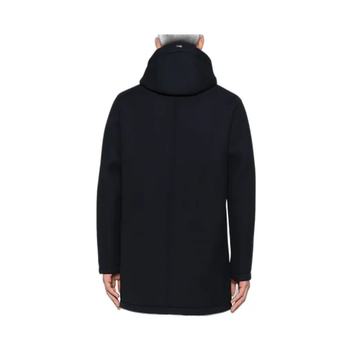 Long Hooded Drawstring Coat