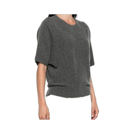 Short-Sleeve Cashmere Top