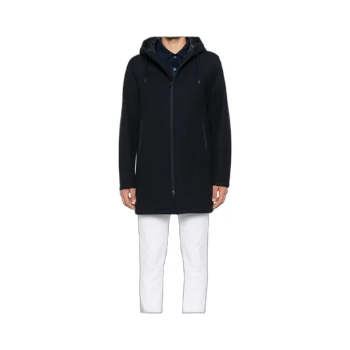 Long Hooded Drawstring Coat