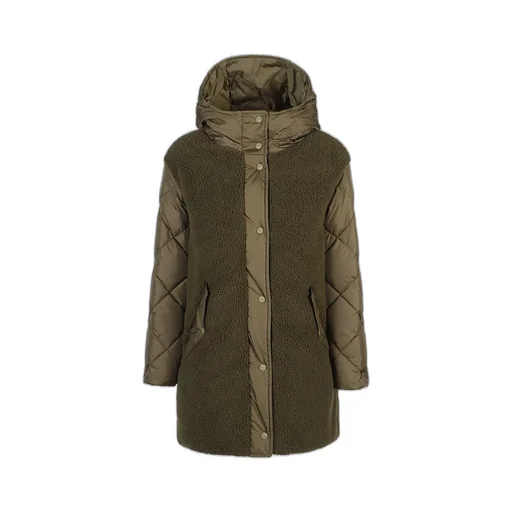 Press-Stud Fastened Hooded Jacket