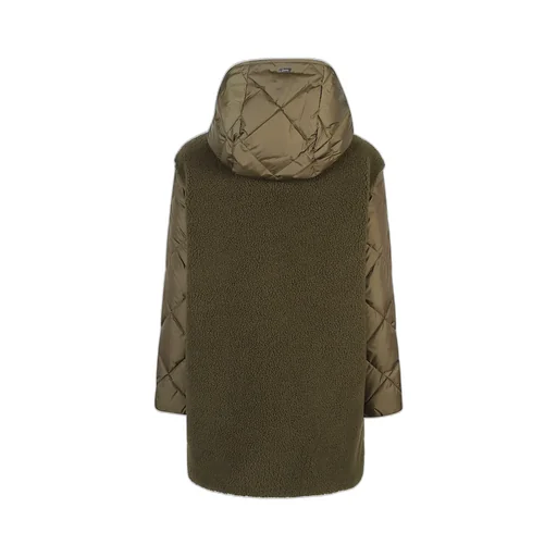 Press-Stud Fastened Hooded Jacket