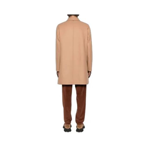Button-Fastening Wool-Blend Coat
