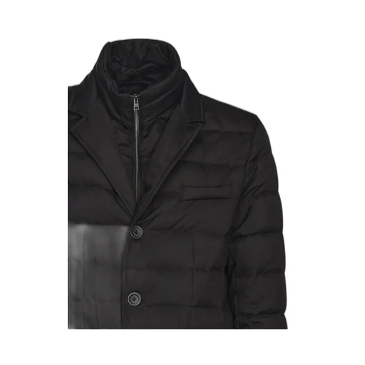 Quilted Long-Sleeved Down Jacket