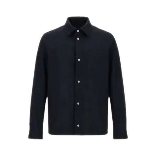 Button-Fastening Patch-Pocket Shirt Jacket