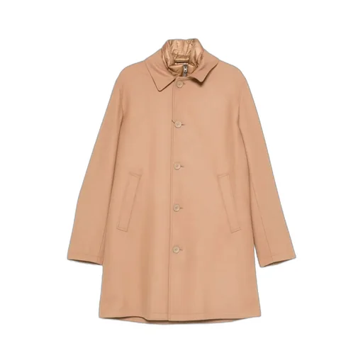 Button-Fastening Wool-Blend Coat