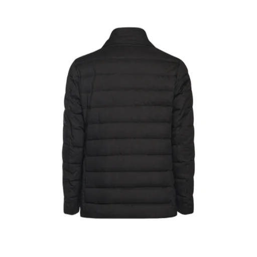 Quilted Long-Sleeved Down Jacket