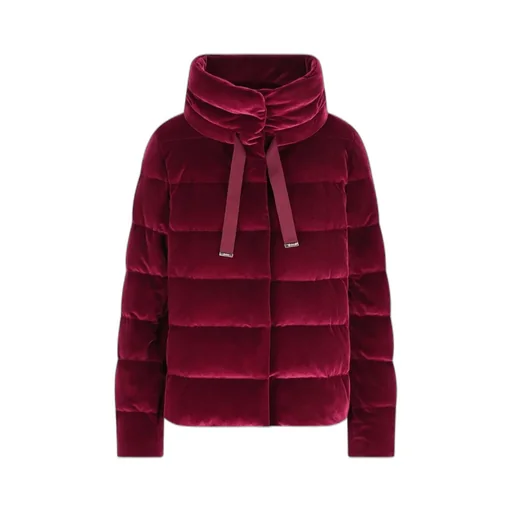 Quilted Long-Sleeved Down Jacket
