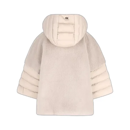 Quilted-Panel Faux-Fur Jacket
