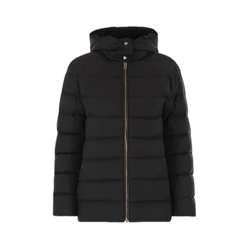 Zip-Up Hooded Down Jacket