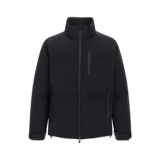 Zipped Quilted High-Neck Down Jacket