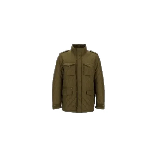High-Neck Quilted Jacket