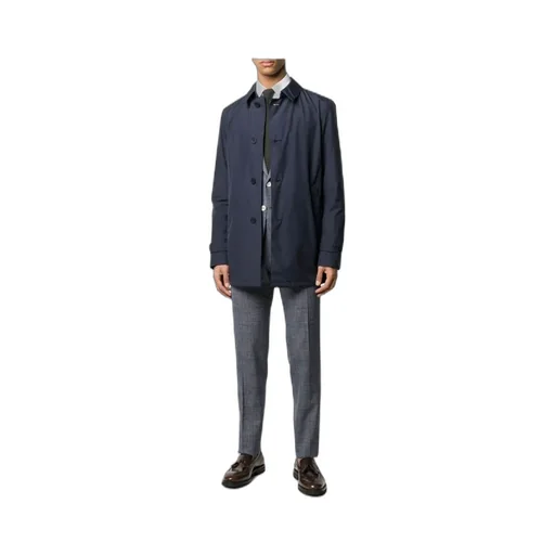 Point-Collar Button-Through Coat