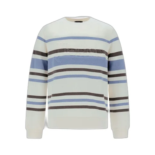 Sweatshirt In Stripe Cotton Sweater