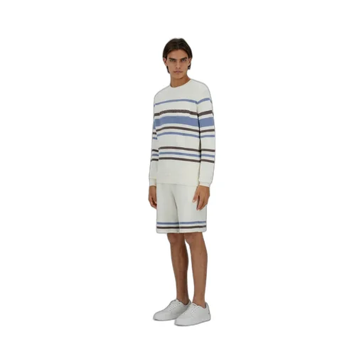 Sweatshirt In Stripe Cotton Sweater