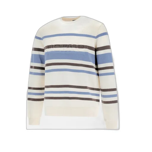Sweatshirt In Stripe Cotton Sweater