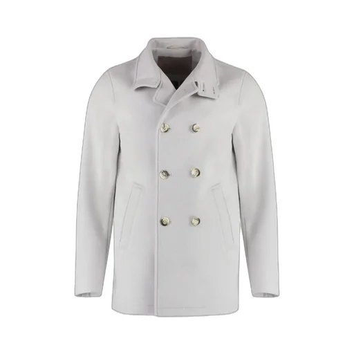 Double-Breasted High-Neck Tailored Coat