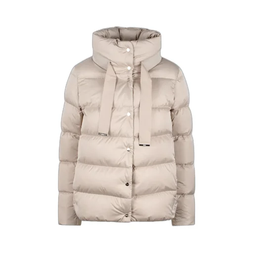 High-Neck Drawstring Padded Jacket